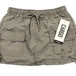 Refuge Cargo Mini Skirt Women's Size S Gray Elastic Waist Pockets Casual NWT Photo 0