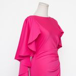 Black Halo  Eve – Iconic Pink Ruffle-Sleeve Sheath Dress Photo 9