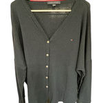 Tommy Hilfiger Navy Textured Button Up Cardigan Photo 0
