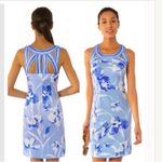 Gretchen Scott Isosceles Iconic Iris Mini Dress Size Medium Blue Photo 1