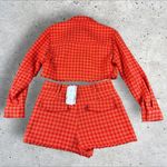 ZARA ‎ Houndstooth Tweed Matching Set Crop Jacket Sz M Shorts Sz L 4661/429/614 Photo 6
