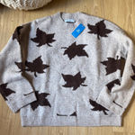 Cupshe Crewneck Sweater in Leaf Pattern Photo 0