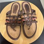 Earth Origins Women's 10 Braided Leather Star Brown Thong Sandals Boho Photo 1