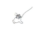 Silver Tone Cow Head Flower Pendant Necklace Western Boho Turquoise Accent New Photo 6