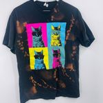Disco Neon Cat Short Sleeve Shirt Size Large Photo 2