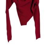 Altuzarra Red Cashmere Wool Ribbed Knit Long Sleeve Crossover Sweater Size XS Photo 1