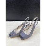 Anne Klein  Women's Gray Sling Back Peep Toe Shoes/Heels 3.75" Size 8 SKU 5116 Photo 1