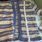 Vintage 90s Norwegian Wool Fair Isle Cardigan Unisex Norway Size M Photo 5