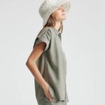 Quince Vintage Wash Tencel Camp Shirt Olive Green Size S Photo 2