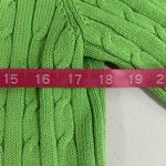 Talbots  Lime‎ Green Short Sleeve Cable Knit Sweater Women's Size Large Photo 6