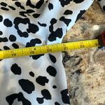 Cheetah print Black White Vneck Blouse 3/4 sleeve Timeson Ladies size Large Sz L Photo 8