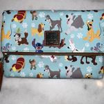 Dooney & Bourke Disney  Disney Dogs‎ Fold Over Crossbody Purse Blue Rare HTF EUC Photo 0