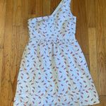 Anthropologie HD In Paris One Shoulder White Watermelon Print Dress Size 6 Photo 2