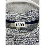 Ann Taylor LOFT Women's Sweater Tweed Marled blue Size Small High Neck Metallic Photo 7