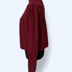 Hollister Burgundy  Co. cropped boyfriend turtleneck sweater Photo 1