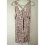 Free People  Margot Lavender Lace Gold Shimmer Plunge Racerback Bodycon Dress 12 Photo 1