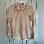 J Brand Elena Striped Long-Sleeve Button-Back Shirt Size XS. Photo 1