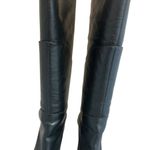 Diane Von Furstenberg  DVF Black Grace Boots Leather High Heel Silver Size 9.5 Photo 6