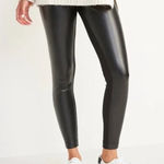Old Navy  Women’s High-Waisted Faux-Leather Front Panel Leggings BlackJack sz M Photo 0