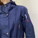 RLX Ralph Lauren Navy Blue Womens Waterproof Hooded Golf Jacket Size M Size M Photo 3