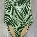 J.Crew Strapless Demi underwire one piece swimsuit palm leaf print Size 4 Photo 0