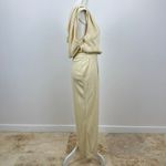 Free People  Avery One Shoulder Jumpsuit Wide Leg Pockets Cream Ivory US 4 NWT Photo 10