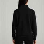 T Alexander Wang Black Leather Trim Mock Neck Pullover Hoodie Sweatshirt M Size M Photo 1