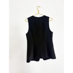 Madewell  Cutaway Black Long Vest Size 10 Minimalist Preppy Chic Euro Photo 10
