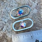 Handcrafted earrings with AB Swarovski crystal Silver Photo 3