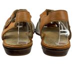 Latigo  Silver Leather Fisherman Sandals Sz 6.5‎ Buckle Strappy Boho Flat Coastal Photo 6