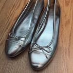 H&M  Silver Ballet Flat with bow size US 7 EU 38 Photo 1