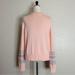 Liz Claiborne Crazy Horse  Vintage Velvet Ruffle Pink Knit Cardigan, Size XL Photo 7
