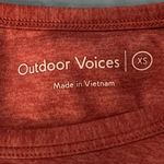 Outdoor Voices  X-Small XS Top Long Sleeve Thumbholes Round Neck Pink Heathered Photo 6