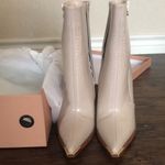 Simmi London SAFIYA NUDE FAUX CROC PRINT METAL TOE CAP STILETTO ANKLE BO… Photo 3