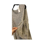 Loft  Women's Space-Dye Gray 3/4‎ Tie Open Sleeve Knit Top Tunic size large Photo 2