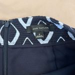 Ann Taylor sz 4 blue and white abstract print fully lined back zip skirt EUC Photo 6