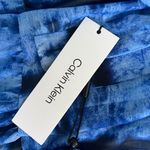 Calvin Klein NWT Tie-Dye Blue V-Neck Wrap Tiered Mini Dress Photo 4