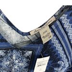 American Rag Blue Paisley Bandana Print Swing Boho Tunic Top Size 1X NWT Photo 3