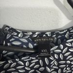 Ann Taylor  Navy Dark Blue, Gray & White Women's Pleated Top Plus Size XXL Photo 2