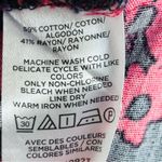 Loft red and black puff sleeve blouse with a floral or daisy print size Large Photo 5