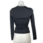 Princess Polly  Women's Black Crewneck Long Sleeve Slim Tee T-shirt Top Size 4 Photo 2