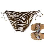 Michael Kors new âď¸ď¸ Animal Print Side Tie Bikini Bottom âď¸ď¸ Gold MK Hardware âď¸ Photo 1