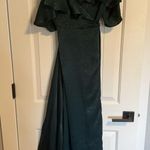 Lulus Satin Emerald Green Dress Maxi Size M Photo 0