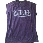 Von Dutch New NEW Womens Medium Purple Short Sleeve Raglan Tee T Shirt Top Photo 0