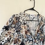 Rouje Paris Gaby Neutral Floral Wrap Blouse Brown Size 6 Photo 7