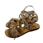 Mystique Boutique MYSTIQUE Moreno Boho Fringe Gladiator Suede LEATHER Sandals, Sz 8 Photo 5