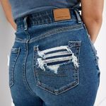 American Eagle Stretch Ripped Curvy Mom Jean Photo 4