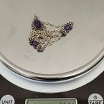 Vintage Handcrafted 925 Sterling Silver Amethyst Cabochon Pendant 18” Necklace Purple Photo 9