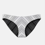 Athleta Chevron Reversible Bikini Bottom, Black & White SIZE L #291945 N0418 Photo 3