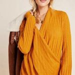 Anthropologie  Maeve Rafela Hacci Faux Wrap V-Neck Sweater Top Size XS Photo 0